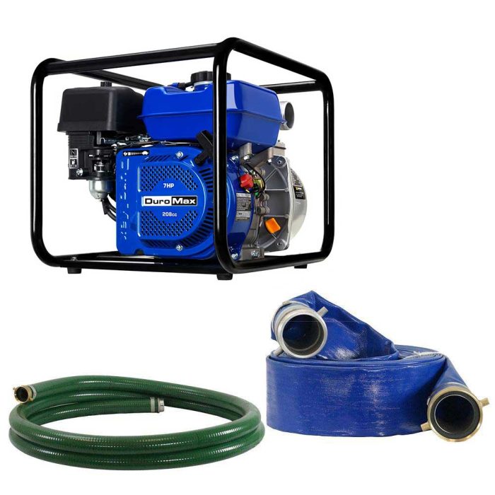 DuroMax XP652WP-LHK 208cc 158 GPM 2" Gas Engine Water Pump Kit - Image 1