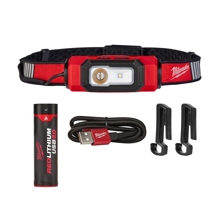 Milwaukee 2116-21 600 Lumens LED USB Rechargeable BEACON Hard Hat Light - Image 1