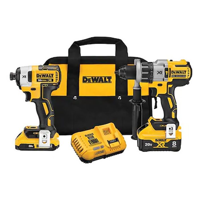 DeWALT DCK299D1W1 20V MAX XR Brushless Cordless 2 Tool Power Detect Combo Kit - Image 1