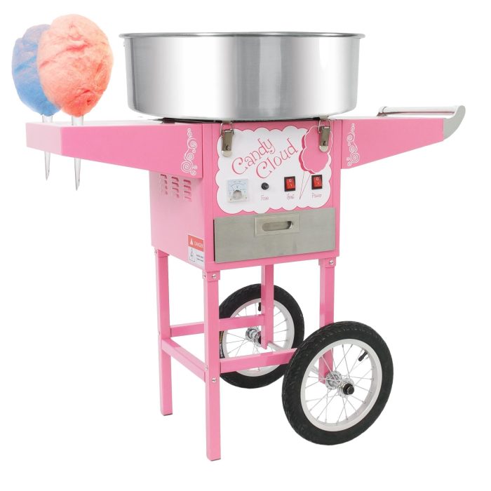 Funtime FT1000 Commercial Style Candy Cloud Cotton Hard Candy Machine Floss Maker Cart - Image 1