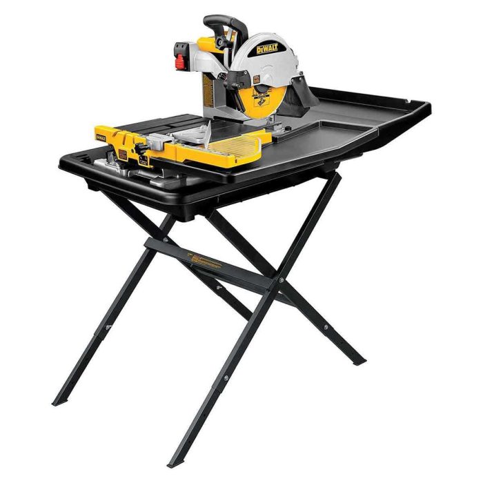 DeWALT D24000S 10" Wet Tile Stone Slate Saw w/ Portable Stand D24000 - Image 1