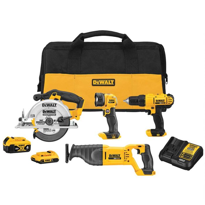 DeWALT DCK445D1M1 20V MAX Lithium-Ion Cordless 4-Tool Combo Kit - Image 1