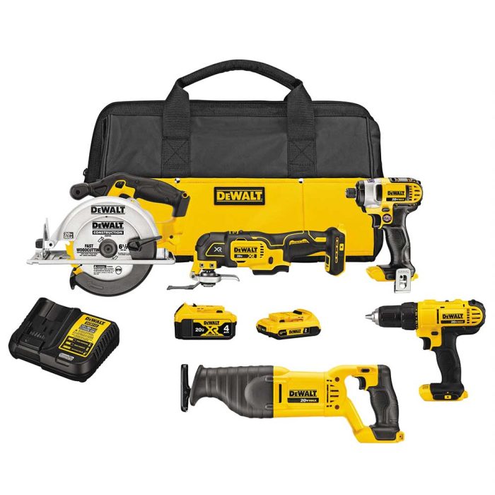 DeWALT DCK551D1M1 20V MAX Lithium-Ion Cordless 5-Tool Combo Kit - Image 1