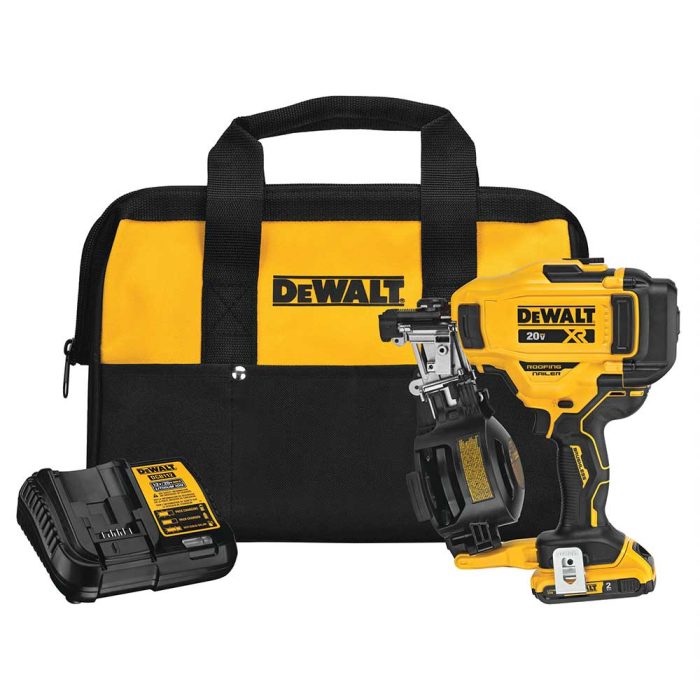 DeWALT DCN45RND1 20V 15 Degrees Lithium-Ion Cordless Coil Roofing Nailer Kit - Image 1