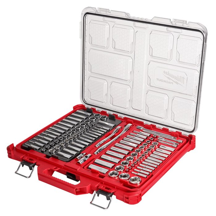 Milwaukee 48-22-9486 1/4"-3/8” Ratchet Socket Set w/ PACKOUT Case - 106pc - Image 1
