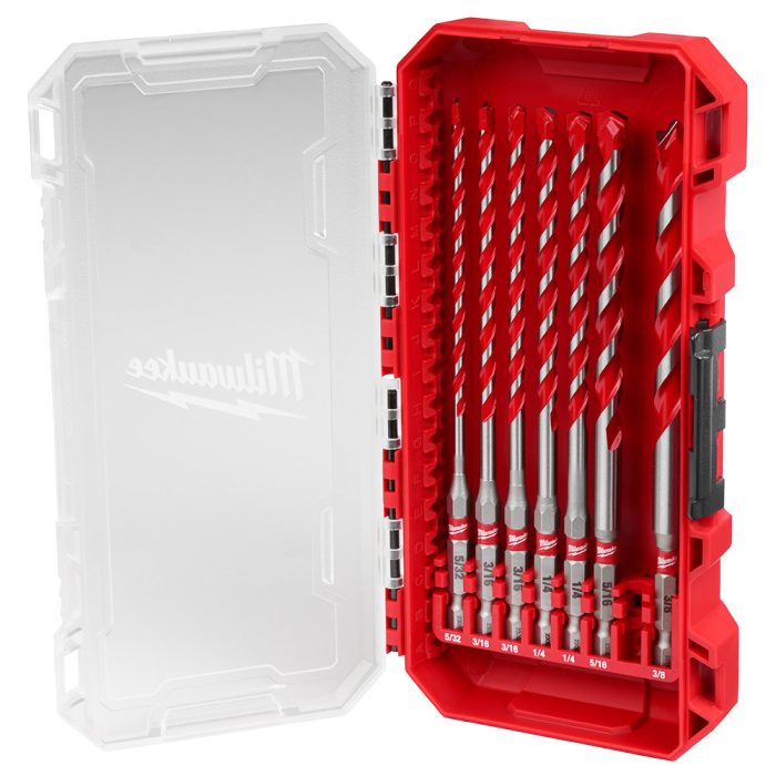 Milwaukee 48-20-9052 SHOCKWAVE Hex Shank Carbide Hammer Bit Kit - 7 pc - Image 1