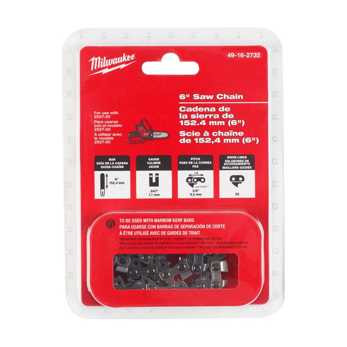 Milwaukee 49-16-2732 6" Saw Chain for M12 FUEL HATCHET 6" Pruning Saw - Image 1
