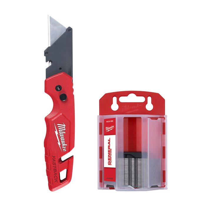 Milwaukee 48-22-1504 FASTBACK w/ Storage & 50PC General Utility Blades Set - Image 1