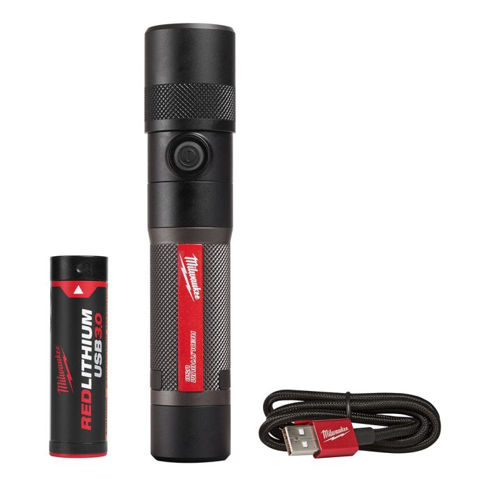 Milwaukee 2161-21 1100 Lumen USB Rechargeable LED Twist Focus Flashlight - Image 1