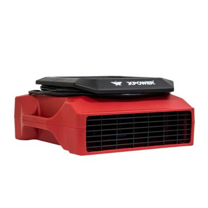 XPOWER PL-700A-Red 1/3 HP 1050 CFM 3 Speed Low Profile Air Mover Fan - Image 1