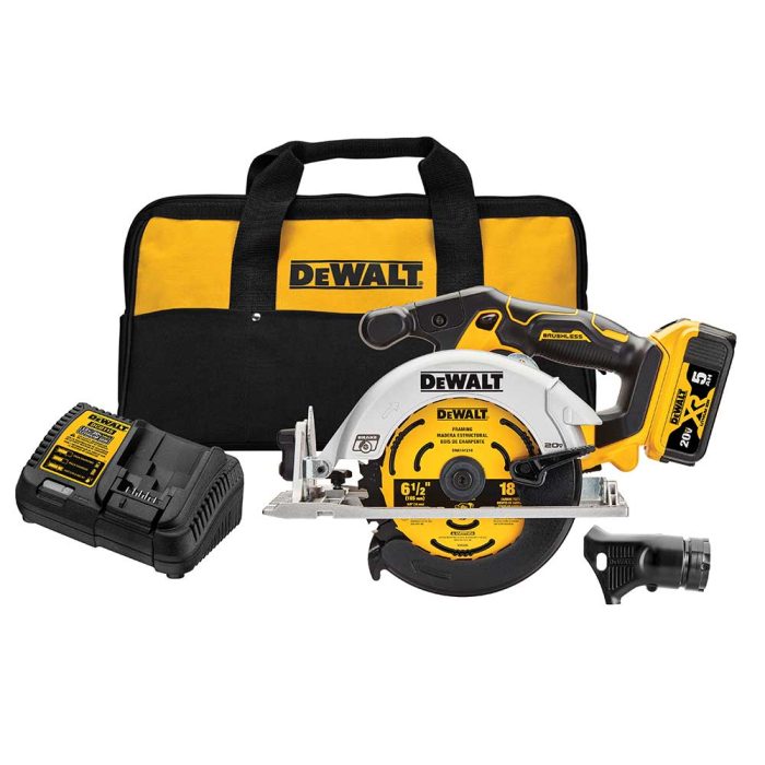 DeWALT DCS565P1 20V MAX 6-1/2" Brushless Cordless Li-Ion Circular Saw Kit - Image 1