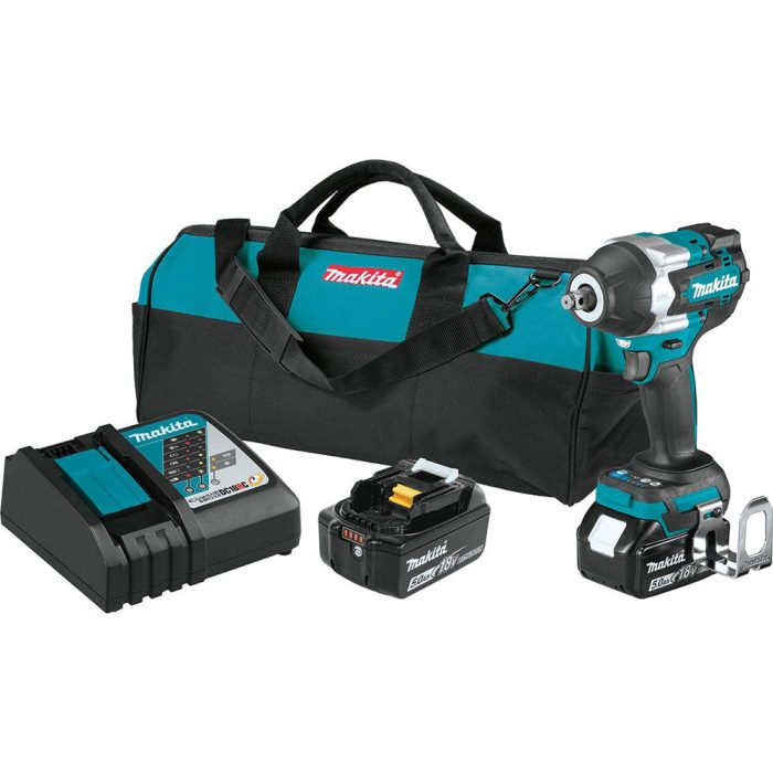 Makita XWT17T 18V LXT 1/2" Sq. Drive Li-Ion Brushless Cordless Impact Wrench Kit - Image 1