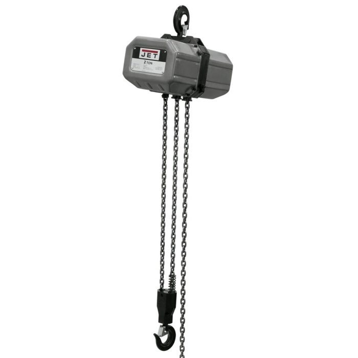 JET 2SS-3C-15 230V/460V 2 Ton 3 Phase Electric Chain Hoist w/ 15' Lift - Image 1