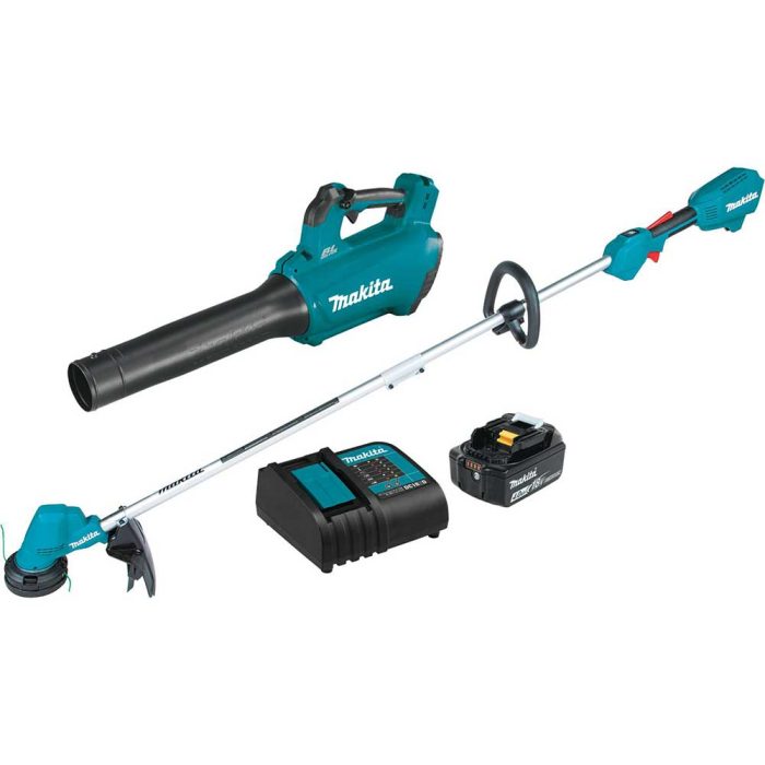 Makita XT287SM1 18V LXT Li-Ion Brushless Cordless Trimmer/Blower Combo Kit - Image 1