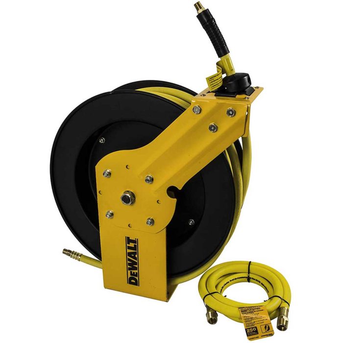 DeWALT DXCM024-0374 3/8" x 50' Single Arm Auto Retracting Air Hose Reel - Image 1