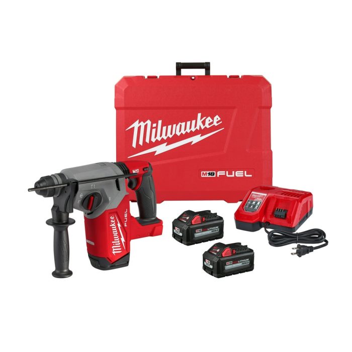 Milwaukee 2912-22 M18 FUEL 18V 1" SDS Plus Brushless Rotary Hammer Kit - Image 1
