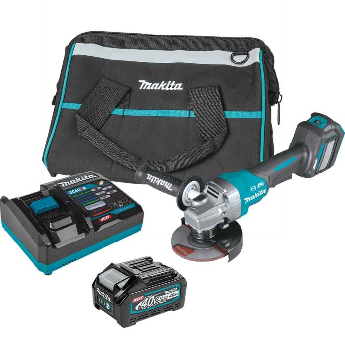 Makita GAG06M1 40V MAX XGT 4-1/2” / 5" Brushless Paddle Switch Angle Grinder Kit - Image 1