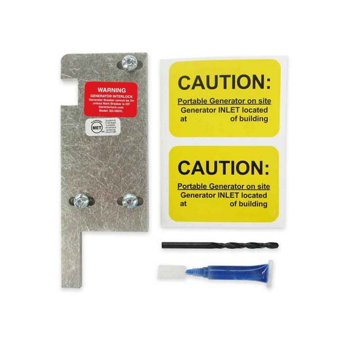GenInterlock SD-200VL Generator Interlock Kit Breaker Panel 150/200 Amp 3-1/4 -4" Square D Vertical Throw - Image 1