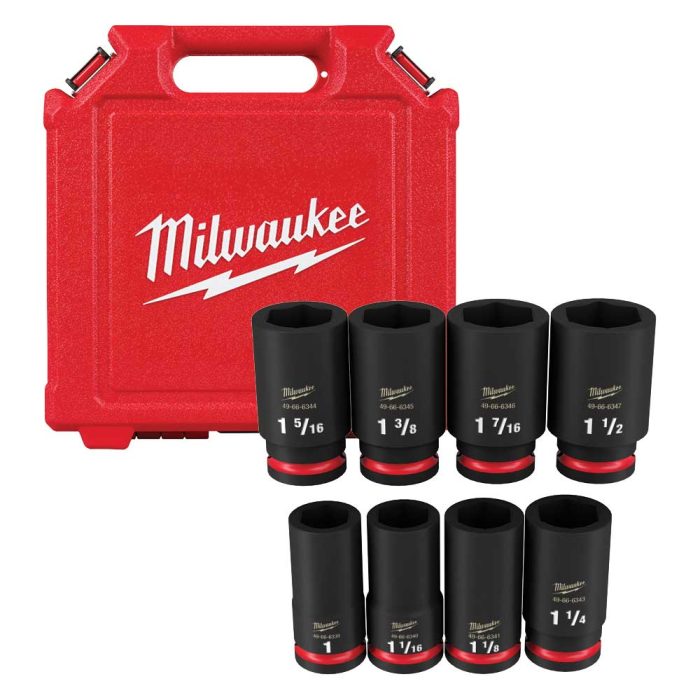 Milwaukee 49-66-7018 SHOCKWAVE Impact Duty 3/4" SAE 6 Point Socket Set - 8PC - Image 1