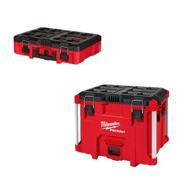 Milwaukee 48-22-842PK PACKOUT Heavy Duty Polymer 2 Tool Box Combo Kit - Image 1