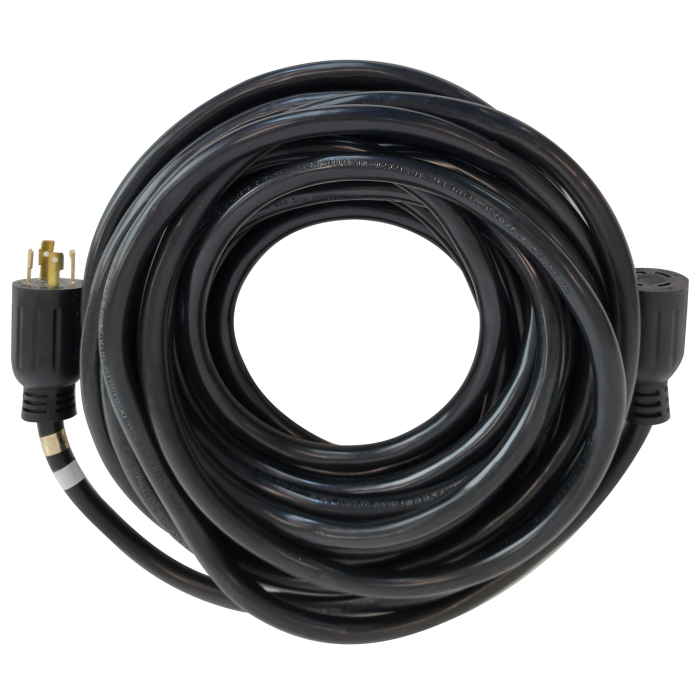 DuroMax XP3050GC 30-Amp 50-Foot 10-Gauge L14-30 Heavy Duty Generator Power Cord for Home Power Backup, Black - Image 1