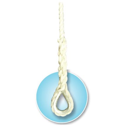 18mm Certificated Polypropylene Rope with Steel Thimble End - 25 Metre