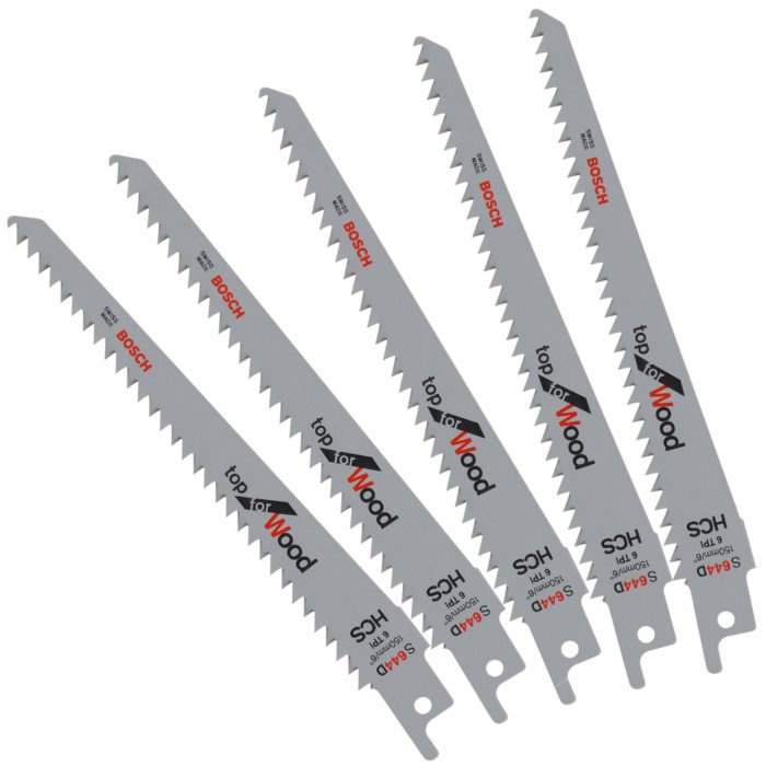 6" Bosch Wood Cut Recip Blades - 5 Pack - Image 1