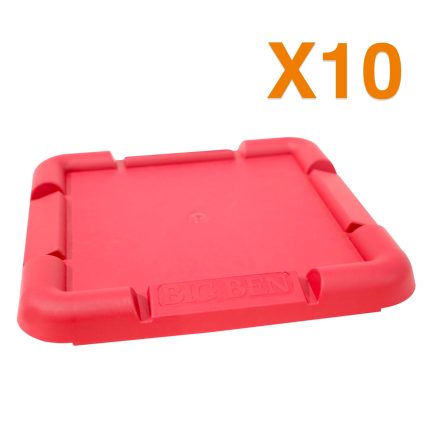 10x BIGBEN® Heavy Duty Tredda Plates - Red