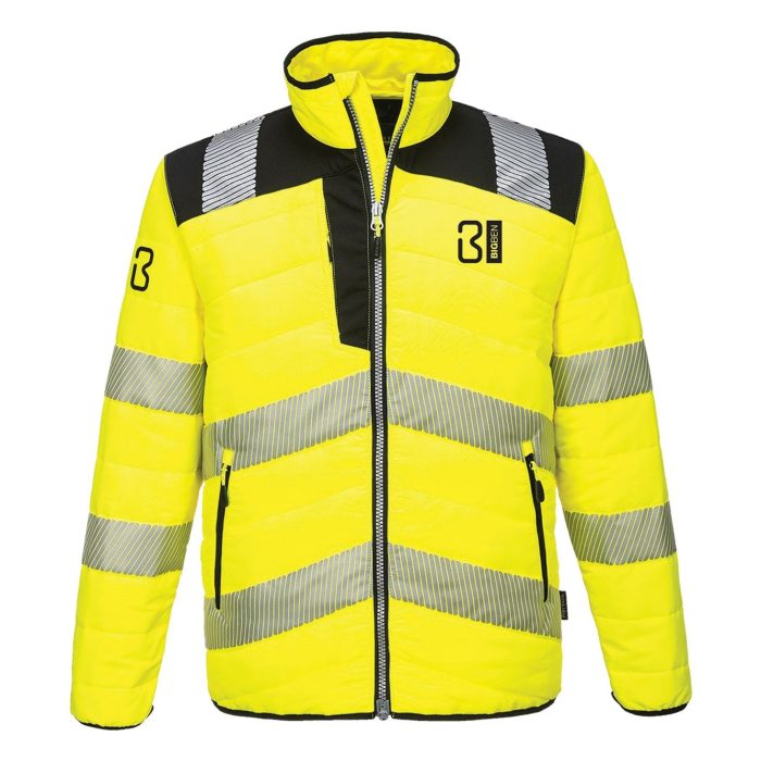 BIGBEN® Hi-Vis Soft Padded Jacket - Yellow & Black - Image 1