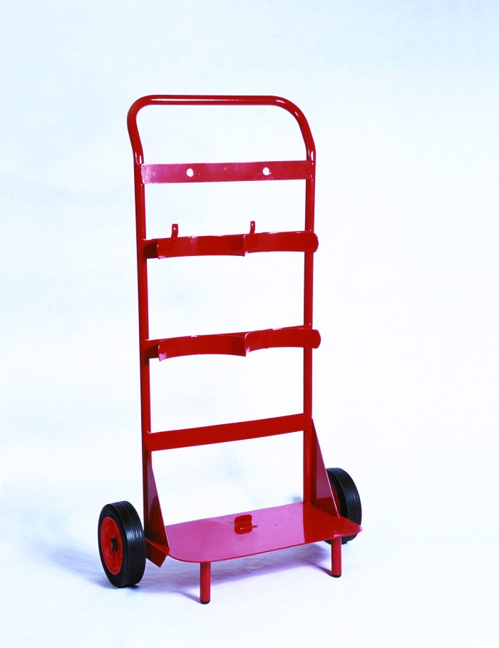 Double Fire Extinguisher Trolley - Image 1
