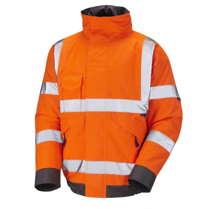 Hi-Vis Bomber Jacket - Orange - Image 1