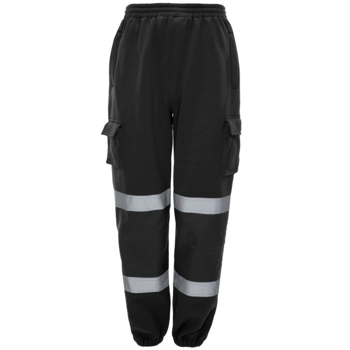 Hi-Vis Jogging Bottoms - Black - Image 1
