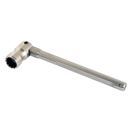 IMN 7/16" Pinched Steel Bi-Hex Spanner - Stainless Steel Thin Flat