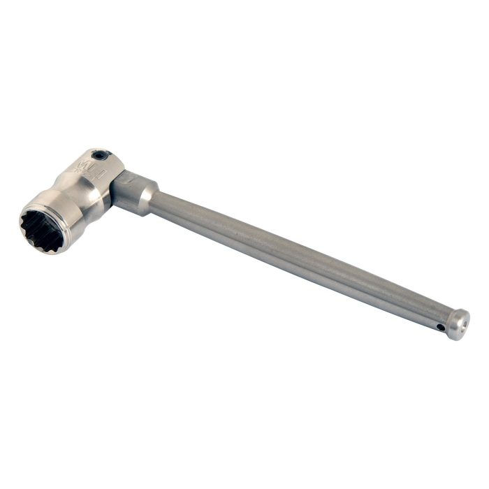 IMN 7/16" Pinched Steel Bi-Hex Spanner - Titanium Round Stop End - Image 1