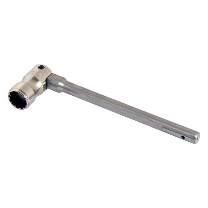 IMN 7/16" Pinched Steel Bi-Hex Spanner - Titanium Thin Flat - Image 1