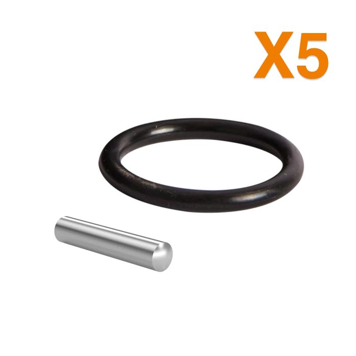 5x Retaining Pin & Rubber O-Ring for 1/2" Drive 21mm Impact Socket - Image 1