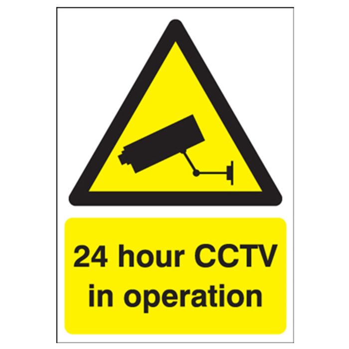 '24 HOUR CCTV In Operation' Safety Sign (300 x 400mm) - Image 1