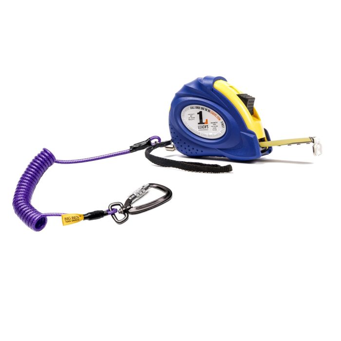 Leach’s 5m Magnetic Tape Measure with Locking Carabina Tether - Image 1