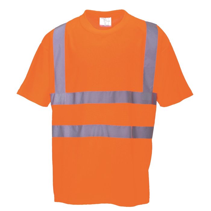 Hi-Vis Railtrack T-Shirt - Orange - Image 1