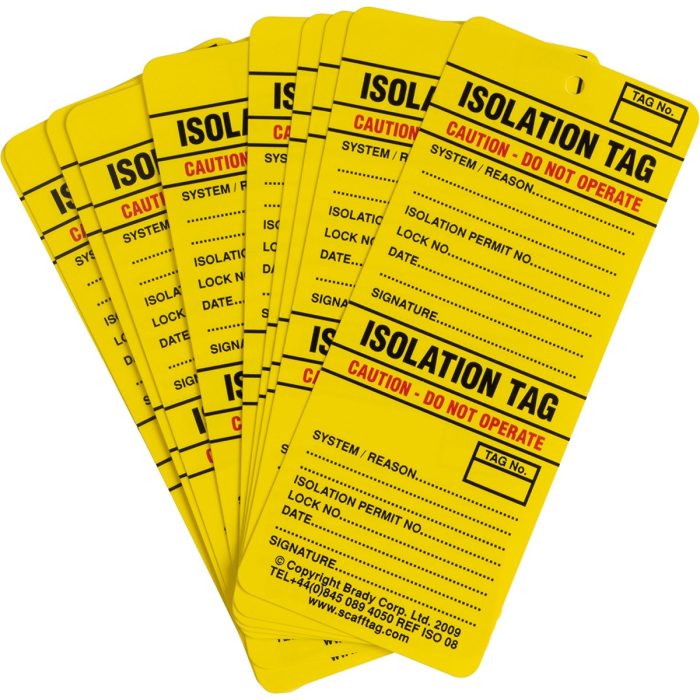 Scafftag Standard 2 Part Isolation Inserts - 83mm x 200mm - Image 1