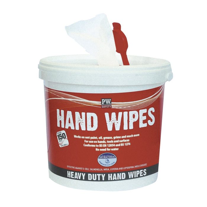 Heavy Duty Industrial Anti-Bacterial Hand & Surface Wipes - 150 Tub - Image 1