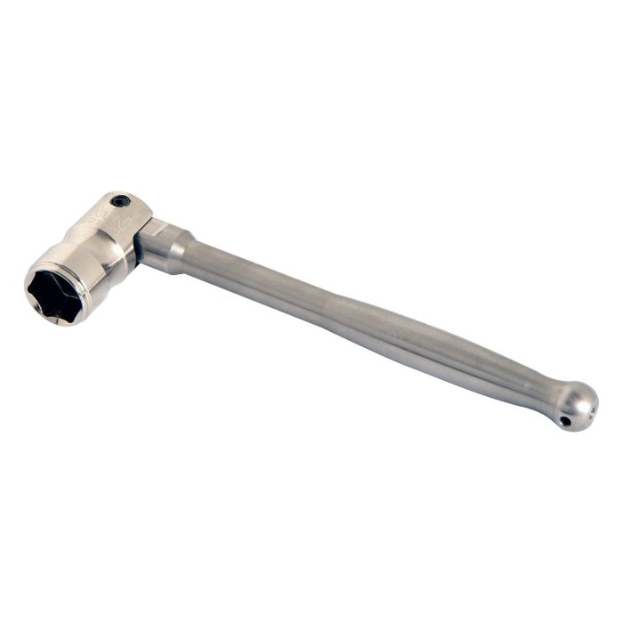 IMN Titanium 1/2" Hex Box Spanner with Tether Hole - Titanium Poker Style - Image 1