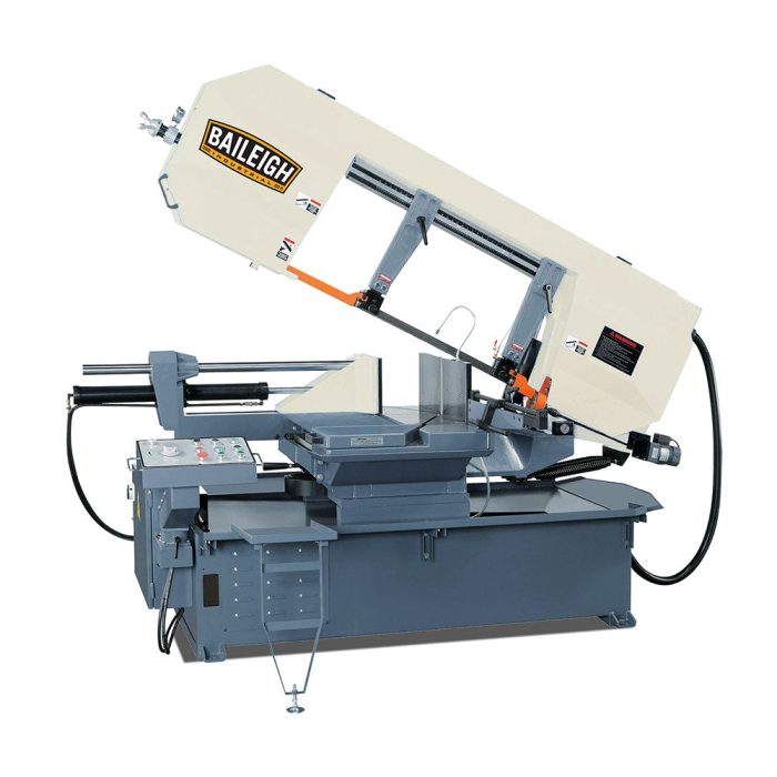 Baileigh 1001389 BS-24SA-DM 220V Semi Auto Dual Mitering Horizontal Band Saw - Image 1