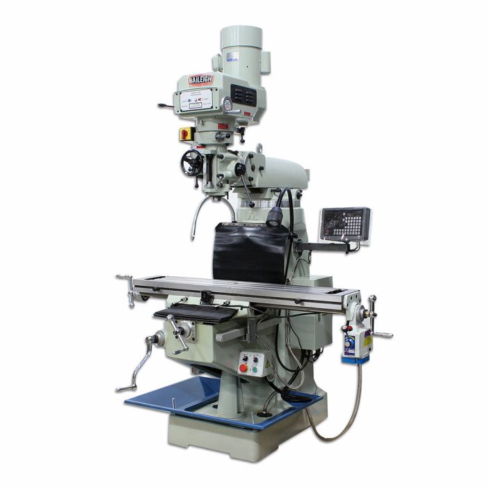 Baileigh 1019108 VM-949E-VS 220V Vertical Mill w/ Variable Spindle Speed - Image 1