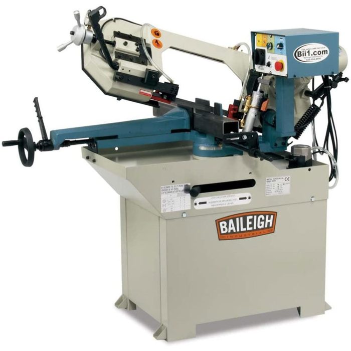 Baileigh 1001396 BS-250M 110V 8" Horizontal Metal Mitering Head Band Saw - Image 1