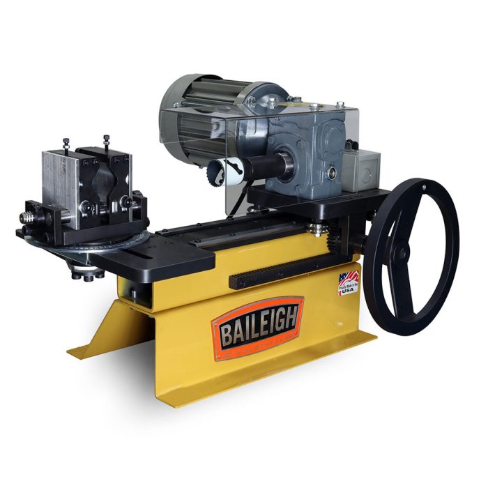 Baileigh 1008056 TN-300 110V Hole Saw Tube Pipe Notcher w/Rigid Steel Plate Base - Image 1