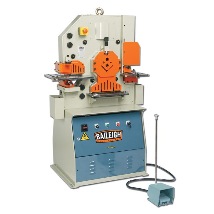 Baileigh 1007792 230V 220V 3PH 50 Ton 5 Station Ironworker w/ Welded Steel Plate - Image 1