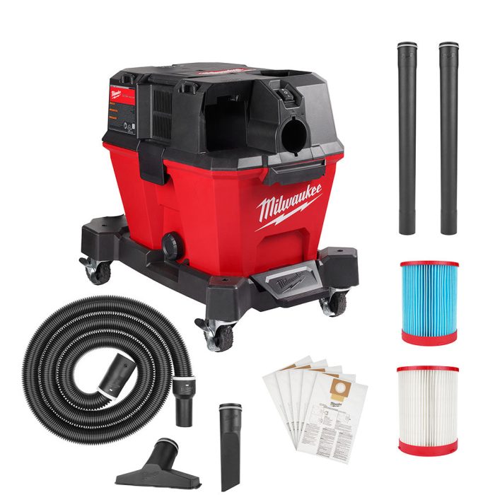 Milwaukee 0910-20HEPA M18 FUEL 6 Gal Wet/Dry Vacuum w/ HEPA Filter/Dust Bags Kit - Image 1