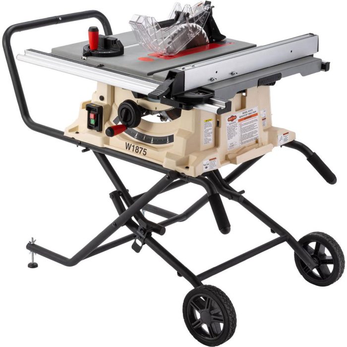 Shop Fox W1875 2 HP Benchtop Table Saw w/ Stand - Image 1
