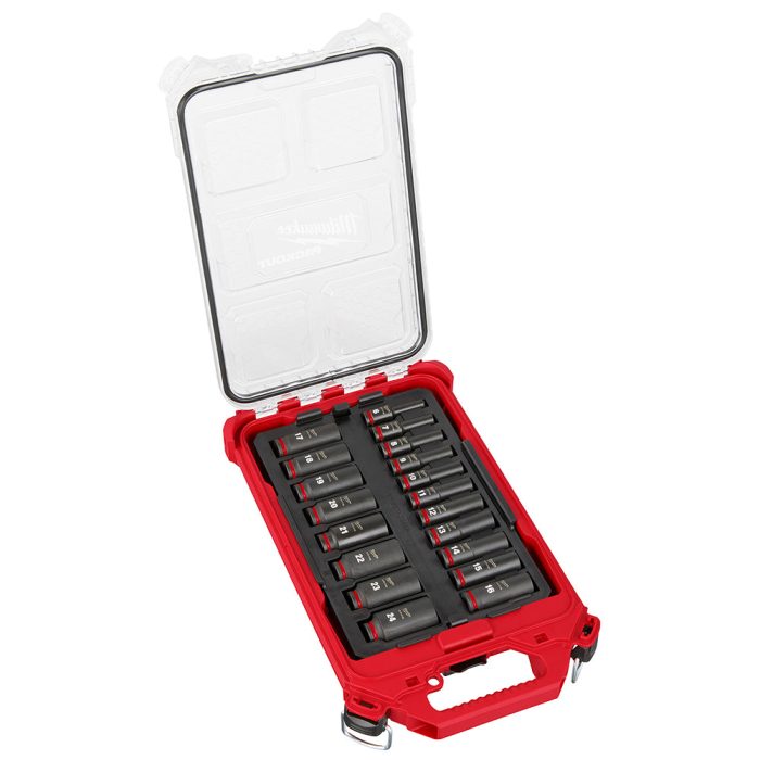 Milwaukee 49-66-6801 SHOCKWAVE 3/8” Impact Duty Socket MM PACKOUT Set - 19 PC - Image 1